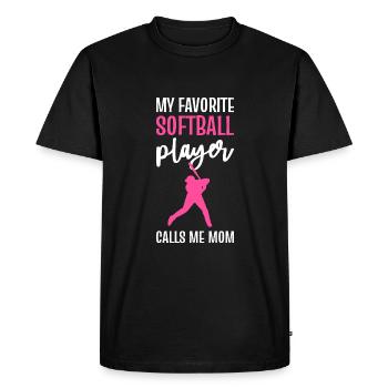 Softball Joueurs de softball - T-shirt Premium bio Homme - noir - Devant - Nico (187cm)