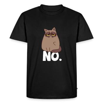 Grumpy Cat - Men's Premium Organic T-Shirt - black - Front - Nico (187cm)