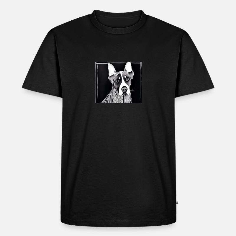 wuff wuff - Männer Premium Bio T-Shirt - Schwarz
