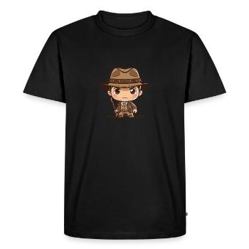 archéologue - T-shirt Premium bio Homme - noir - Devant - Nico (187cm)
