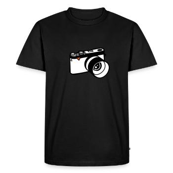 Caméra - T-shirt Premium bio Homme - noir - Devant - Nico (187cm)