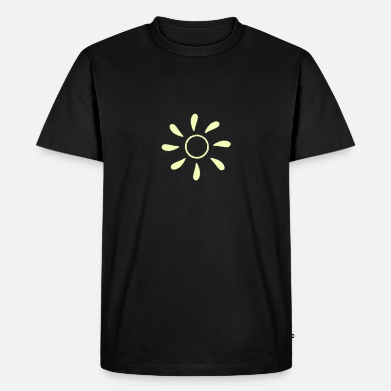 Sonne - Männer Premium Bio T-Shirt - Schwarz