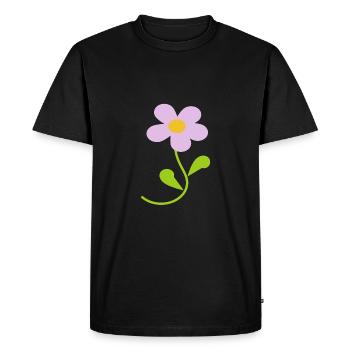 Fleur fleur pastel fleurs fleurs pastel lilas - T-shirt Premium bio Homme - noir - Devant - Nico (187cm)