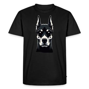 Doberman Essence - T-shirt Premium bio Homme - noir - Devant - Nico (187cm)