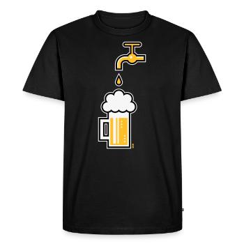 Robinet de chope à bière (Chope à bière Chope à bière / 3C) - T-shirt Premium bio Homme - noir - Devant - Nico (187cm)