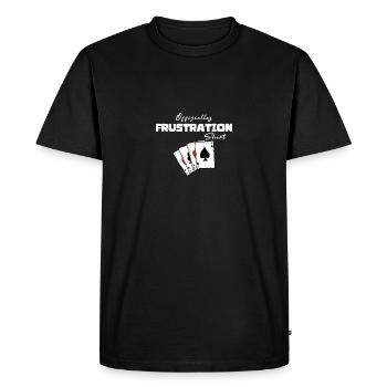 Frustration Official Shirt - Men's Premium Organic T-Shirt - black - Front - Nico (187cm)