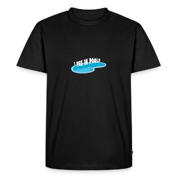Je fais dans les piscines Peeing dans les piscines Humour Drôle - T-shirt Premium bio Homme - noir - Devant - Nico (187cm)