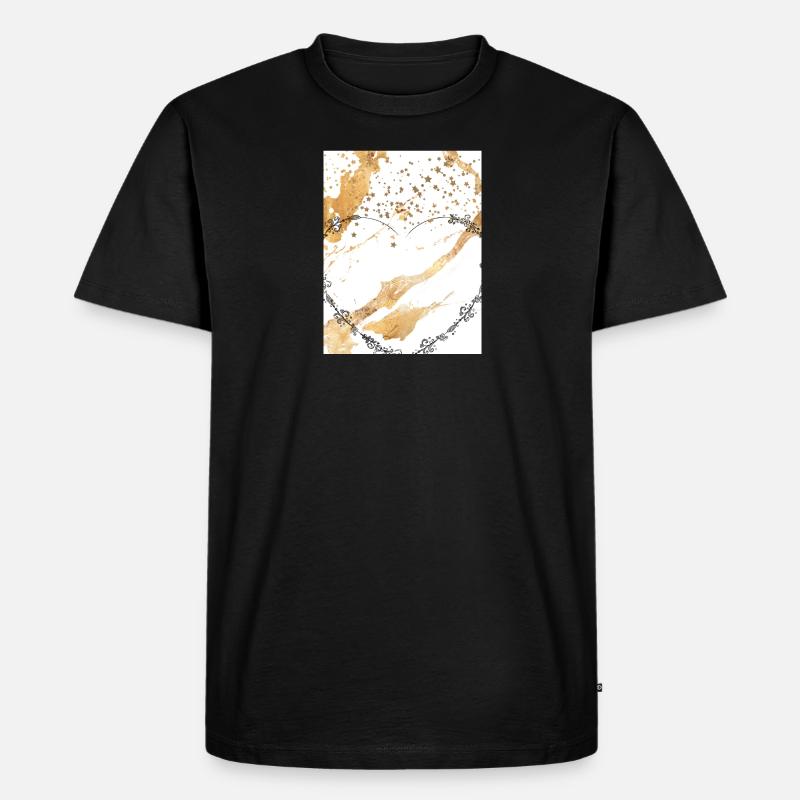 Marmor - Männer Premium Bio T-Shirt - Schwarz