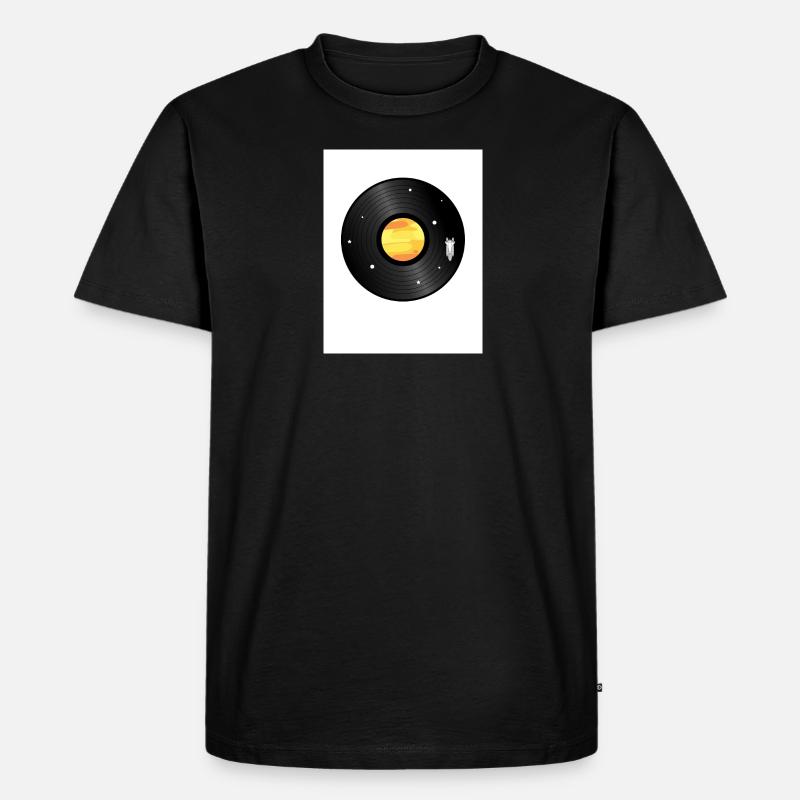 Schallplatte - Männer Premium Bio T-Shirt - Schwarz