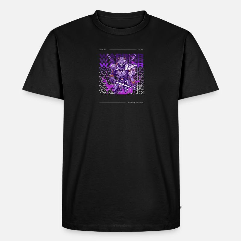 Krieger Samurai - Männer Premium Bio T-Shirt - Schwarz