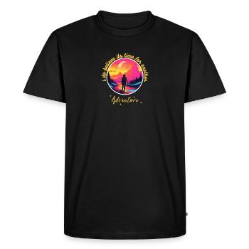 Time For Another Adventure - Men's Premium Organic T-Shirt - black - Front - Nico (187cm)