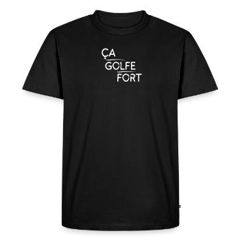 Ça golfe fort Blanc - T-shirt Premium bio Homme - noir - Devant - Nico (187cm)