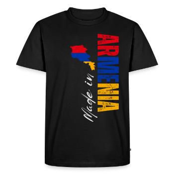 Fabriqué en Arménie, fierté arménienne - T-shirt Premium bio Homme - noir - Devant - Nico (187cm)
