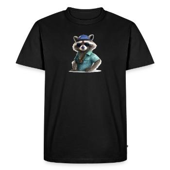 Cool Raccoon 2 - T-shirt Premium bio Homme - noir - Devant - Nico (187cm)