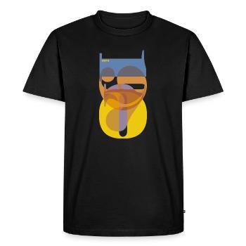 1970's Typo Art Birthday - Men's Premium Organic T-Shirt - black - Front - Nico (187cm)