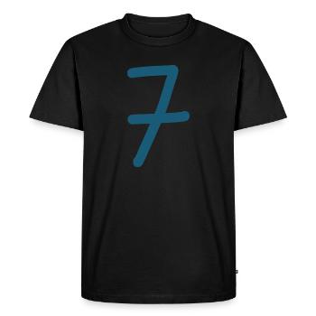 7 Number seven number birthday - Men's Premium Organic T-Shirt - black - Front - Nico (187cm)