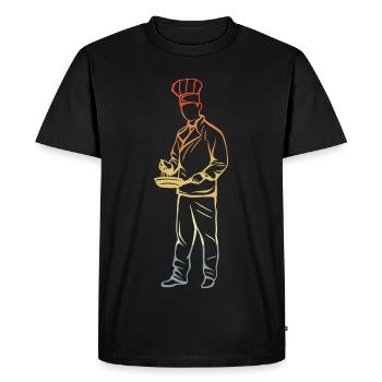 Chef - T-shirt Premium bio Homme - noir - Devant - Nico (187cm)
