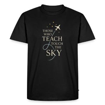 Instructeur de vol Cfi Pilote Instructeur d’aviation - T-shirt Premium bio Homme - noir - Devant - Nico (187cm)
