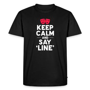 Reste calme et dis une ligne Conception pour un amoureux de - T-shirt Premium bio Homme - noir - Devant - Nico (187cm)