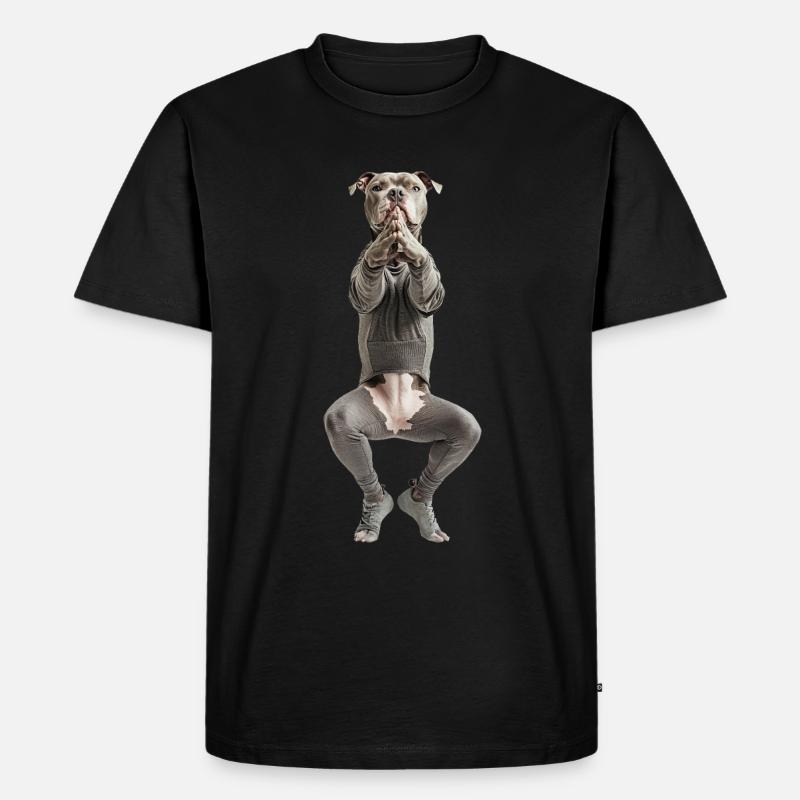 Amerikanischer Pitbull Terrier - Männer Premium Bio T-Shirt - Schwarz