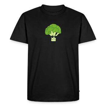 Brocoli Homme Bande Dessinée - T-shirt Premium bio Homme - noir - Devant - Nico (187cm)