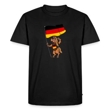 Cheval de fan allemand - T-shirt Premium bio Homme - noir - Devant - Nico (187cm)