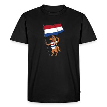 Cheval d’éventail hollandais - T-shirt Premium bio Homme - noir - Devant - Nico (187cm)