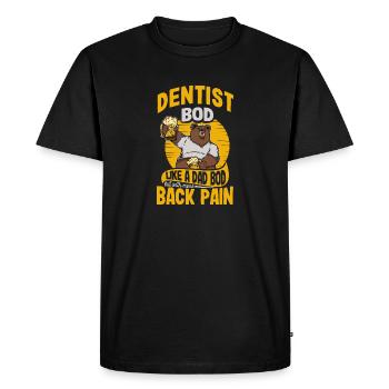 Dentiste Bod comme un papa Bod Drôle de dentisterie - T-shirt Premium bio Homme - noir - Devant - Nico (187cm)