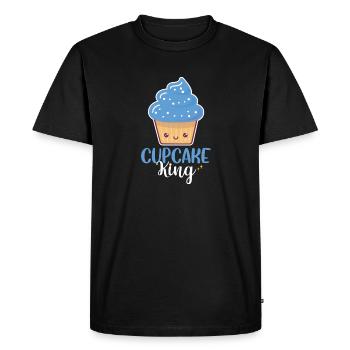 Homme Chef Pâtissier Mignon Blue Glaçage Cupcake King - T-shirt Premium bio Homme - noir - Devant - Nico (187cm)