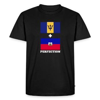 Barbados flag Barbadian bayan - Men's Premium Organic T-Shirt - black - Front - Nico (187cm)