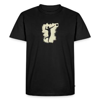 Volleyball Beach Grunge Vintage - Men's Premium Organic T-Shirt - black - Front - Nico (187cm)