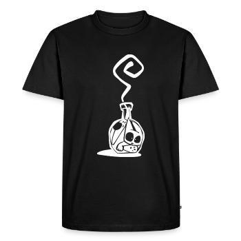 Cat in bottle Black cat - T-shirt Premium bio Homme - noir - Devant - Nico (187cm)