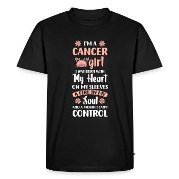 Cancer Astrologie Eau Jupiter - T-shirt Premium bio Homme - noir - Devant - Nico (187cm)