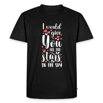 Shooting Star Wishes - Men's Premium Organic T-Shirt - black - Front - Nico (187cm)