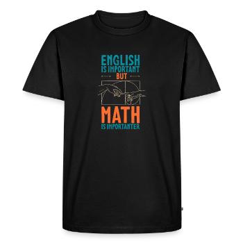 Géométrie Nombre d’or Math Fibonacci - T-shirt Premium bio Homme - noir - Devant - Nico (187cm)