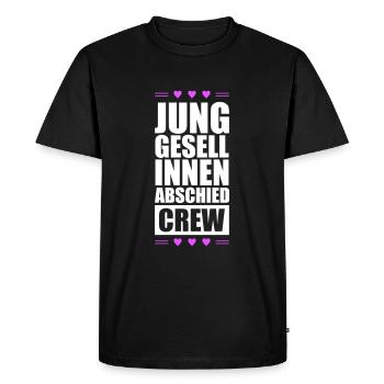 Enterrement de vie de jeune fille Crew Enterrement de vie de garçon - T-shirt Premium bio Homme - noir - Devant - Nico (187cm)