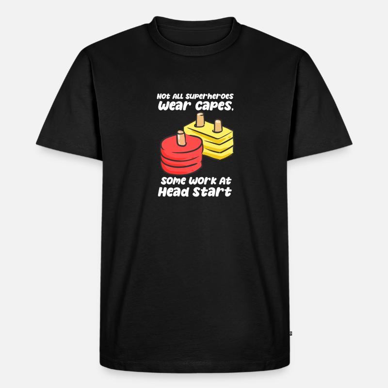Work At Head Start - Männer Premium Bio T-Shirt - Schwarz
