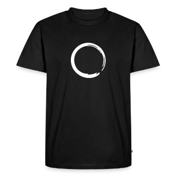 Enso Zen Cercle Méditation Yoga Japon Signes OM - T-shirt Premium bio Homme - noir - Devant - Nico (187cm)