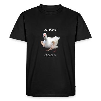 mèmes drôles oie cool, super avec les pauvres - T-shirt Premium bio Homme - noir - Devant - Nico (187cm)