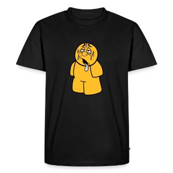 dessin animé dessin animé homme épuisé soleil pluie tr - T-shirt Premium bio Homme - noir - Devant - Nico (187cm)