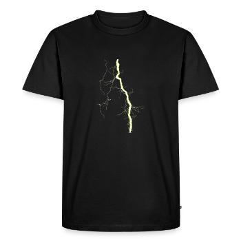 Jaune éclair - T-shirt Premium bio Homme - noir - Devant - Nico (187cm)