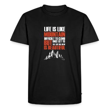 Alpiniste Nature Aventure - T-shirt Premium bio Homme - noir - Devant - Nico (187cm)