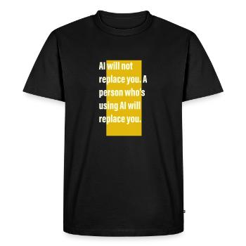 AI ARTIFICIAL INSTELLIGENCE GRAPHIC DESIGNER - T-shirt Premium bio Homme - noir - Devant - Nico (187cm)