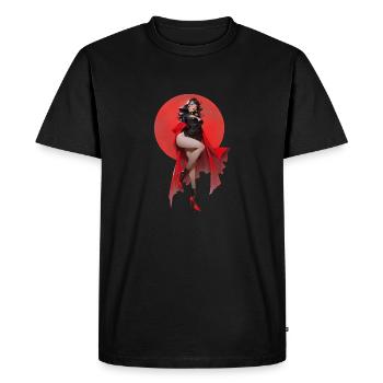 Pin-up vampire 1 - T-shirt Premium bio Homme - noir - Devant - Nico (187cm)