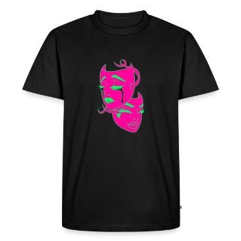 Beautiful female paint art Face colorful woman - Men's Premium Organic T-Shirt - black - Front - Nico (187cm)