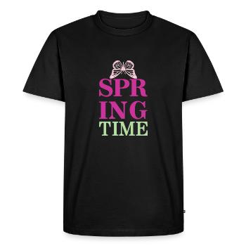 SpringTime - Spring is here! - Men's Premium Organic T-Shirt - black - Front - Nico (187cm)