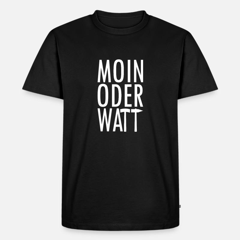 Moin oder Watt Ruhrpott - Männer Premium Bio T-Shirt - Schwarz