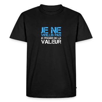 I'm not getting old, I'm increasing in value - Men's Premium Organic T-Shirt - black - Front - Nico (187cm)