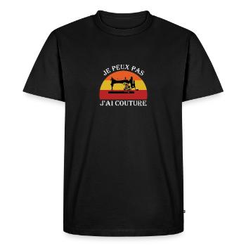 Je Peux Pas J'ai Couture - T-shirt Premium bio Homme - noir - Devant - Nico (187cm)