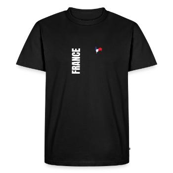 FRANCE flag and emblem of France. Endure - Men's Premium Organic T-Shirt - black - Front - Nico (187cm)